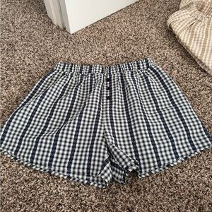 Buckle Coastal Gingham Lace Boxer Short